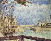 Georges Seurat The Sunday of Port en bessin oil